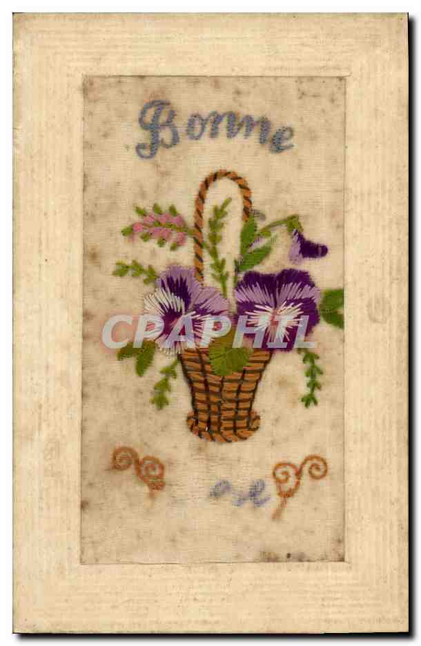 CPA Fantaisie Toilee Fleurs 