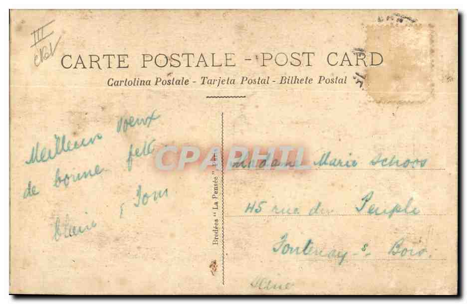 CPA Fantaisie Toilee Fleurs  — Rückseite
