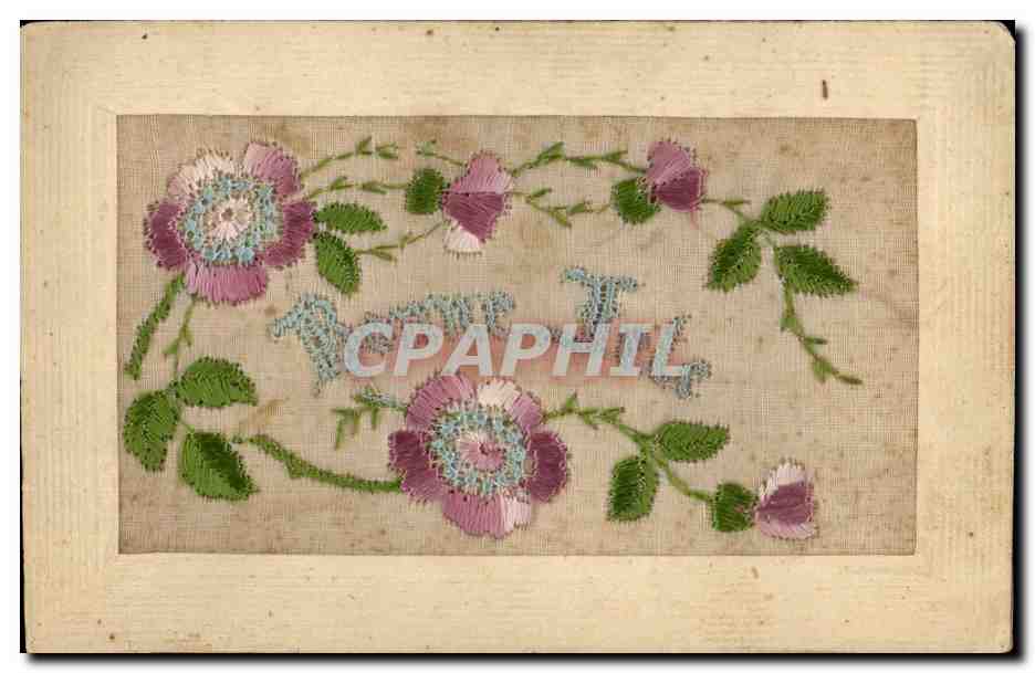 CPA Fantaisie Toilee Fleurs 