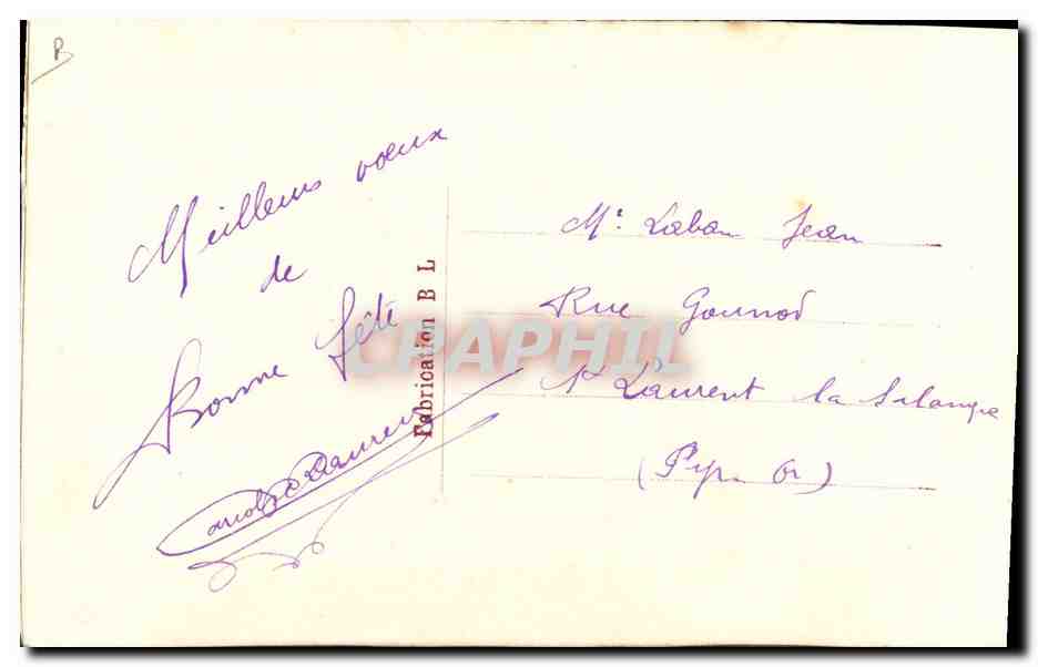 CPA Fantaisie Toilee Fleurs  — Rückseite