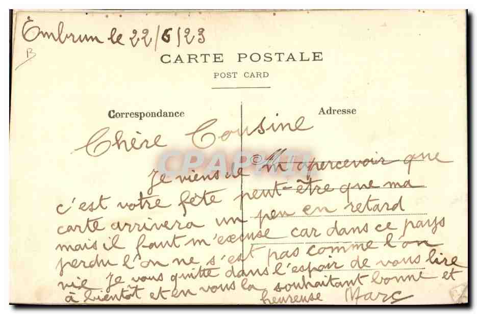 CPA Fantaisie Toilee Fleurs  — Rückseite