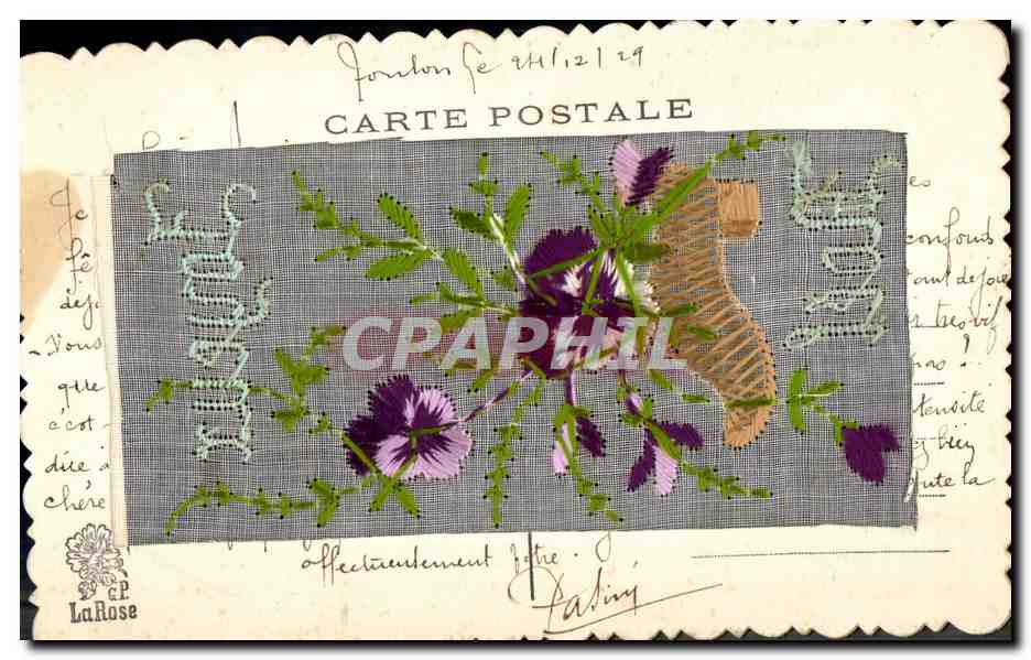 CPA Fantaisie Toilee Fleurs  — Rückseite