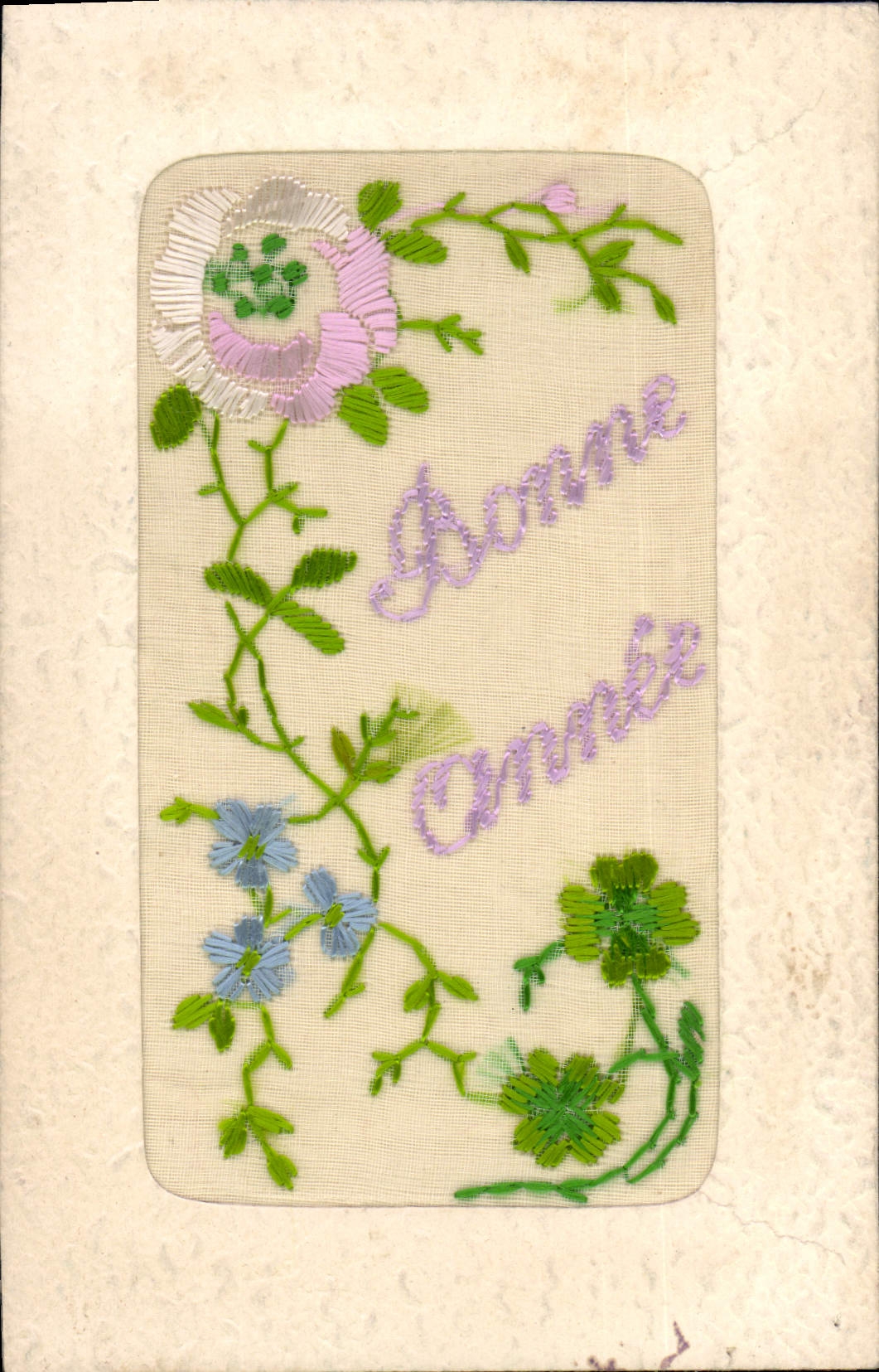 CPA Fantaisie Toilee Fleurs 