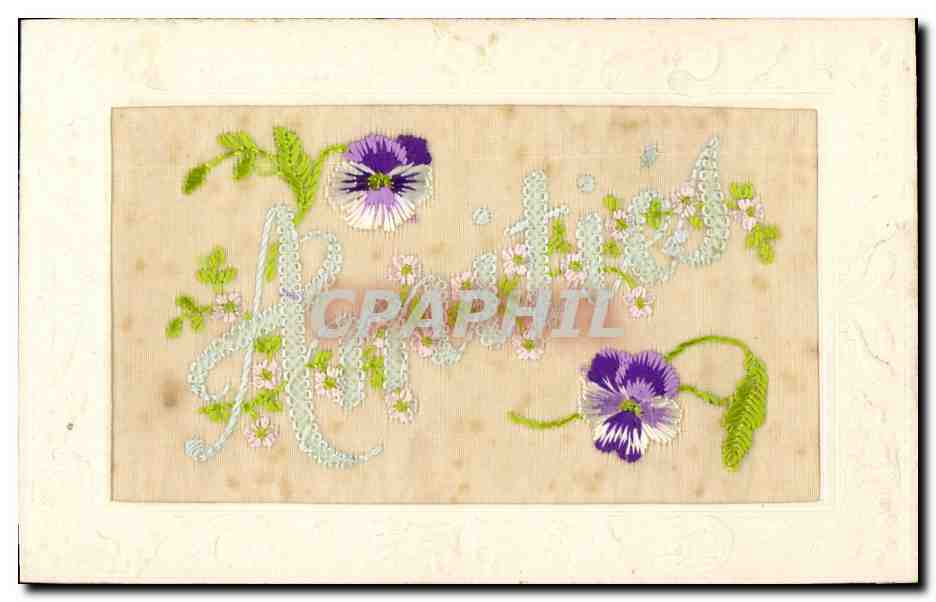CPA Fantaisie Toilee Fleurs 