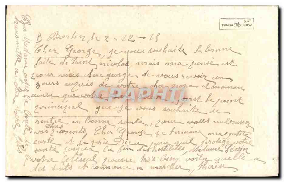 CPA Fantaisie Toilee Fleurs  — Verso