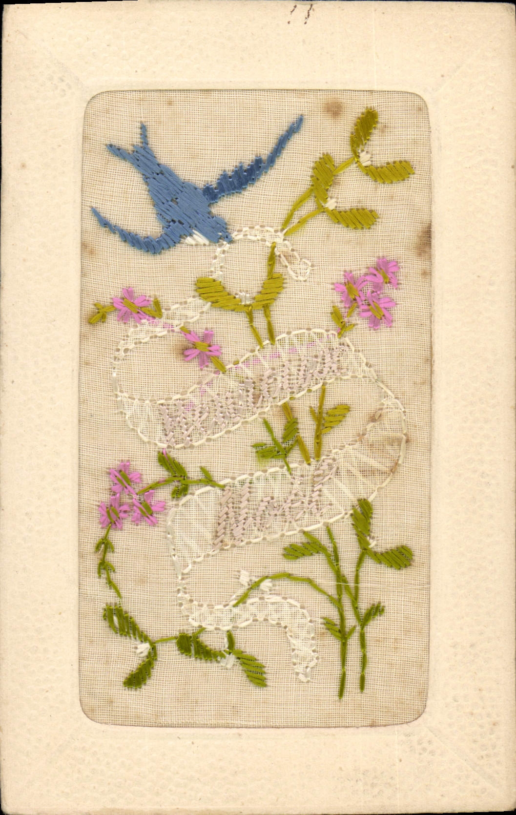CPA Fantaisie Toilee Fleurs 