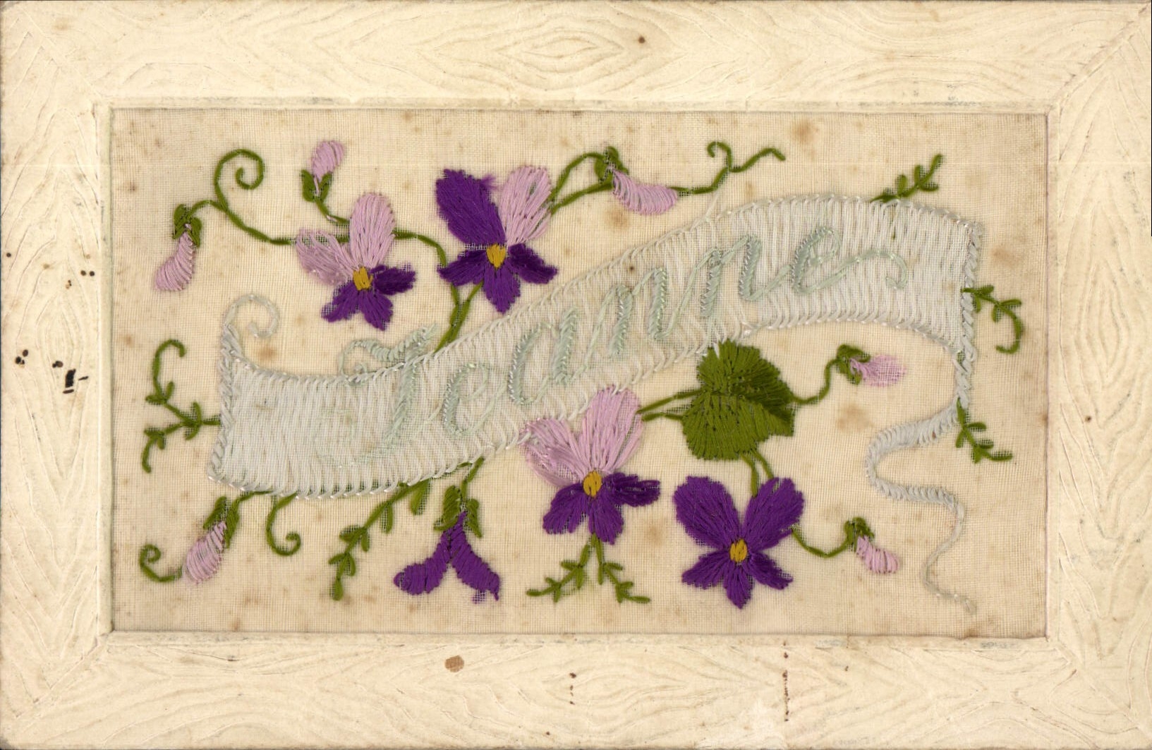 CPA Fantaisie Toilee Fleurs 
