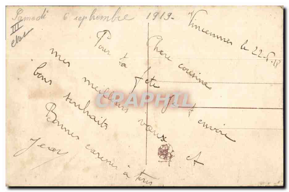 CPA Fantaisie Toilee Fleurs  — Rückseite
