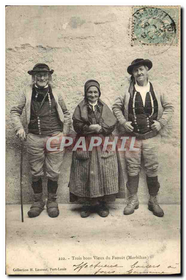 CPA Folklore Trois Bons Vieux du Faouet Morbihan