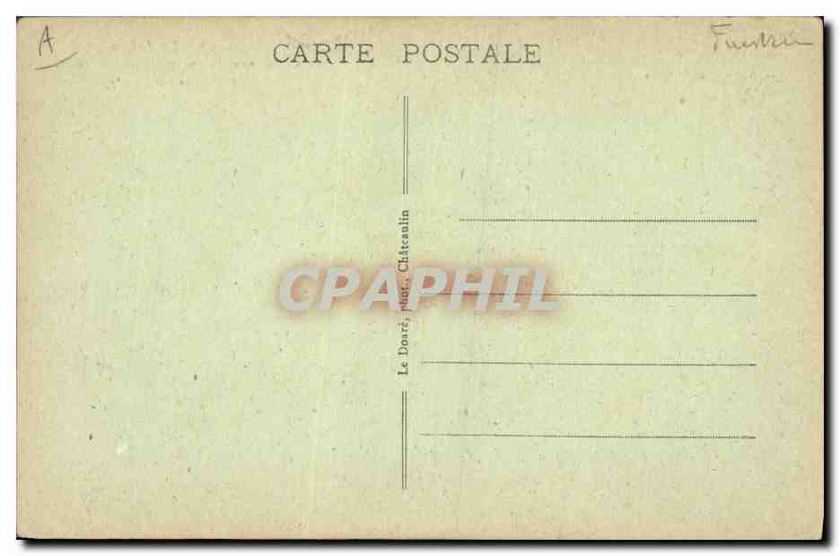 CPA Folklore Bretagne Costume des femmes environs de Chateaulin Landremel et Lothey  — Verso