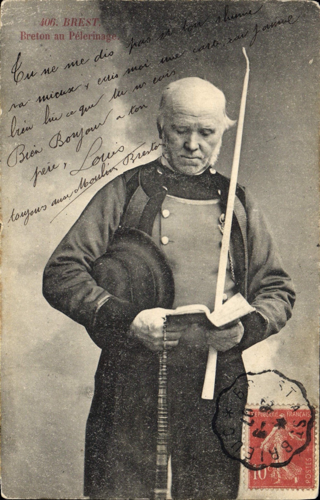 CPA Folklore Brest Breton au pelerinage 
