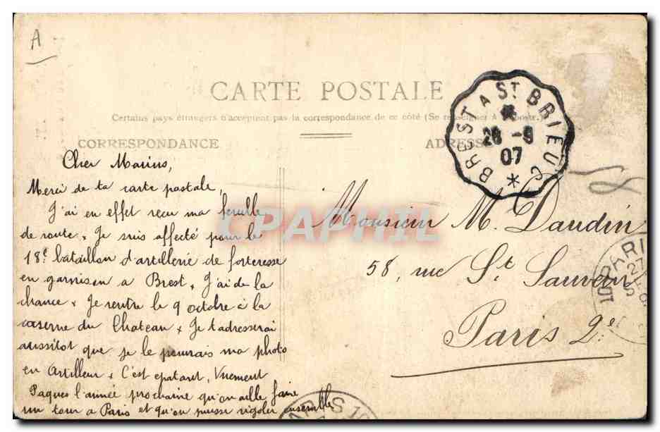 CPA Folklore Brest Breton au pelerinage  — Verso