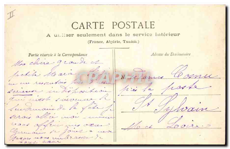 CPA Folklore Bretagne Enfants — Verso