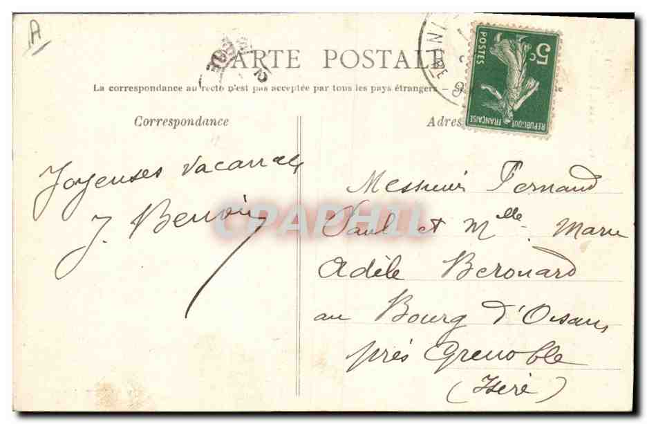 CPA Folklore Le Croisic Costume de Croisicaise — Verso