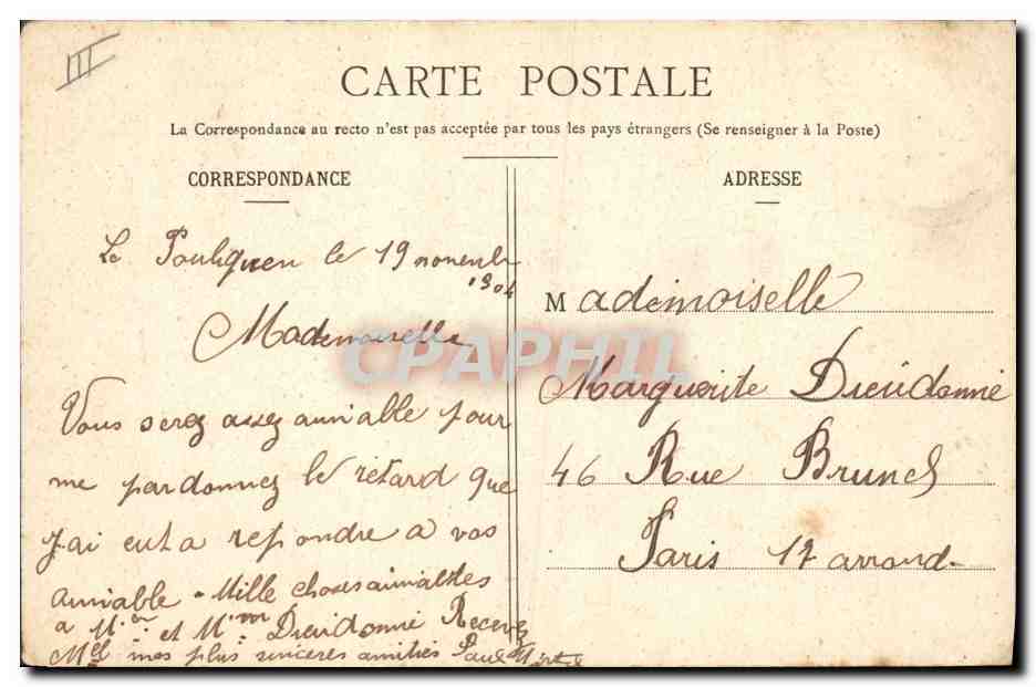 CPA Folklore Guerande Costume de la mariee L'attente Mariage — Verso