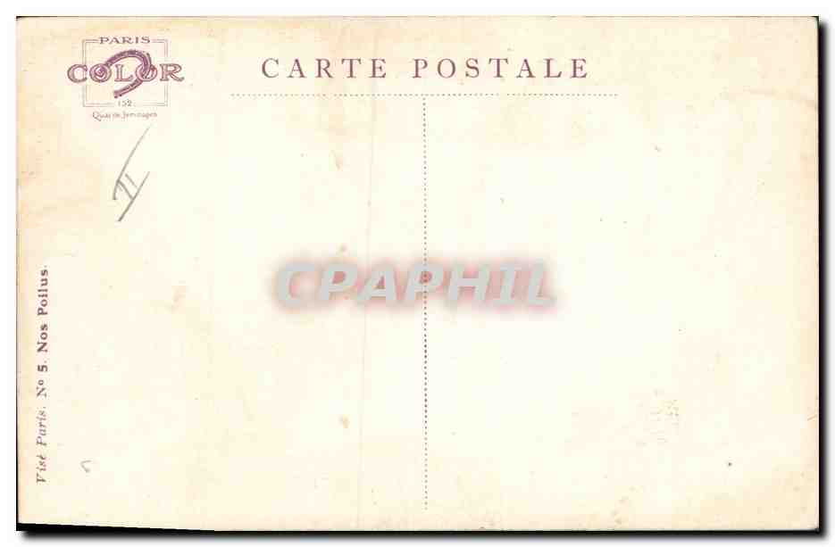 CPA Fantaisie Illustrateur Dupuis Militaria  — Rückseite