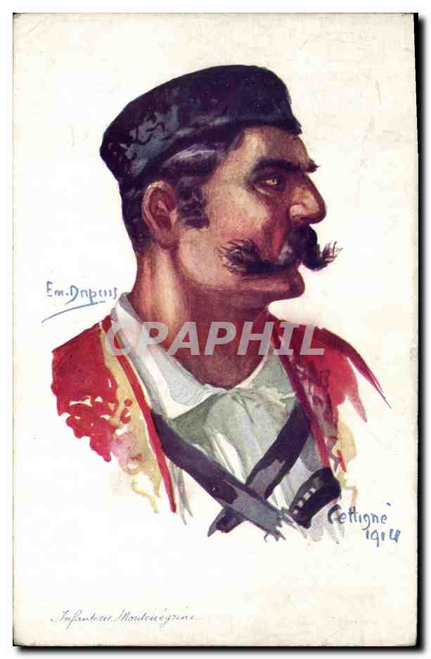 CPA Fantaisie Illustrateur Dupuis Militaria Infanterie Montenegrine Montenegro