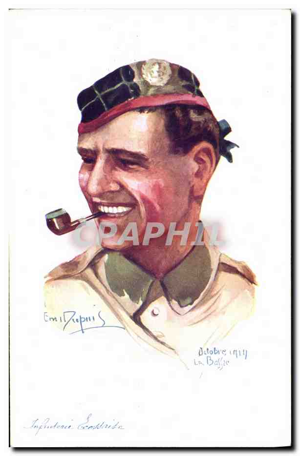 CPA Fantaisie Illustrateur Dupuis Militaria Infanterie Ecossaise Ecosse