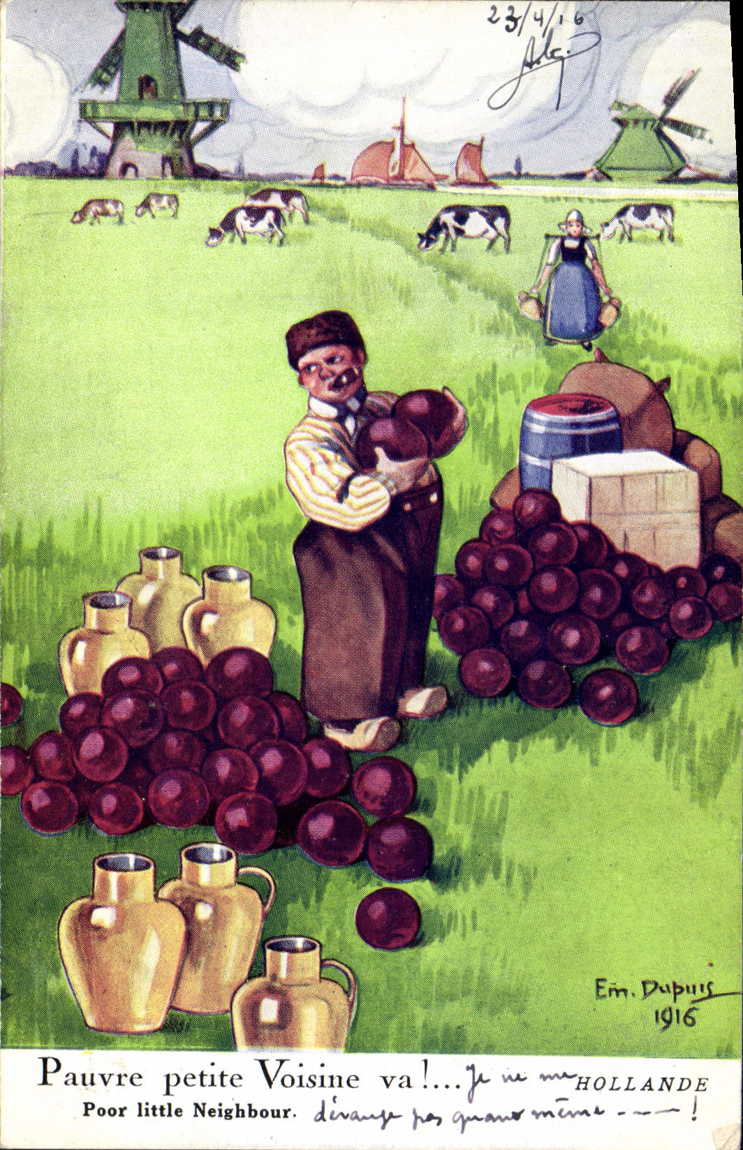 Pauvre petite Voisine va! — Hollandaise — Éditeur Ein. Dupuis, n° 1916