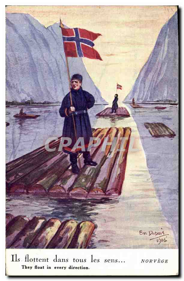 CPA Fantaisie Illustrateur Dupuis Ils flottent dans tous les sens Norvege