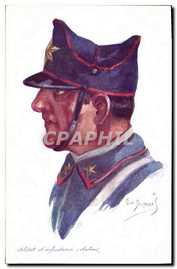 CPA Fantaisie Illustrateur Dupuis Militaria Soldat d'infanterie Italien