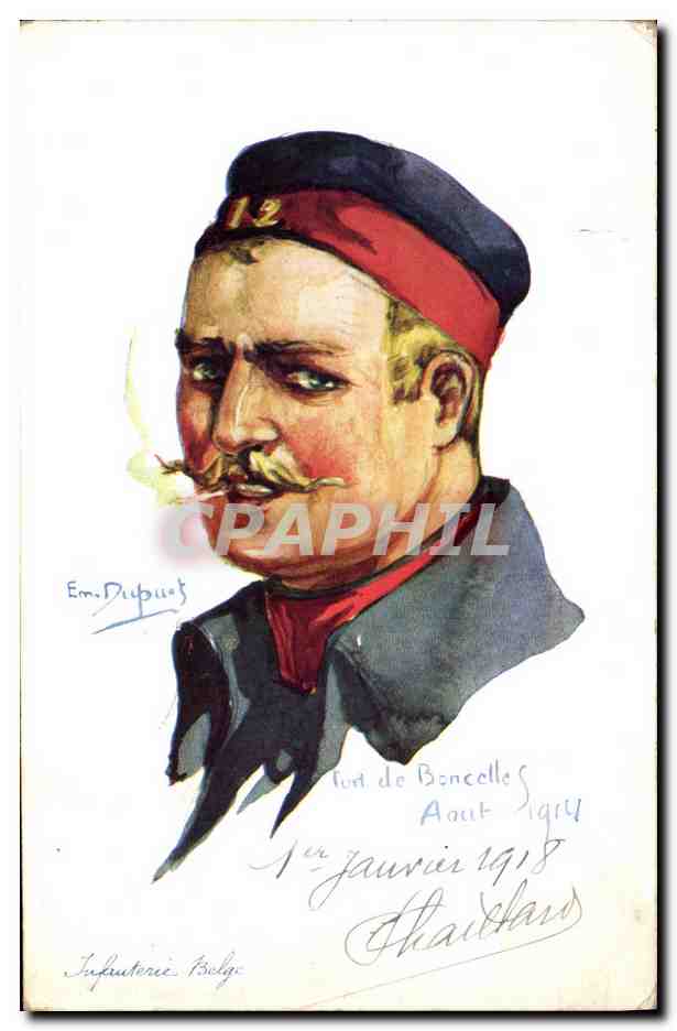 CPA Fantaisie Illustrateur Dupuis Militaria Infanterie belge