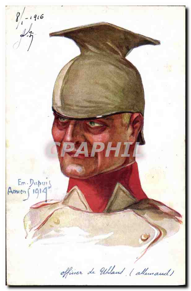 CPA Fantaisie Illustrateur Dupuis Militaria Officier de Uhland