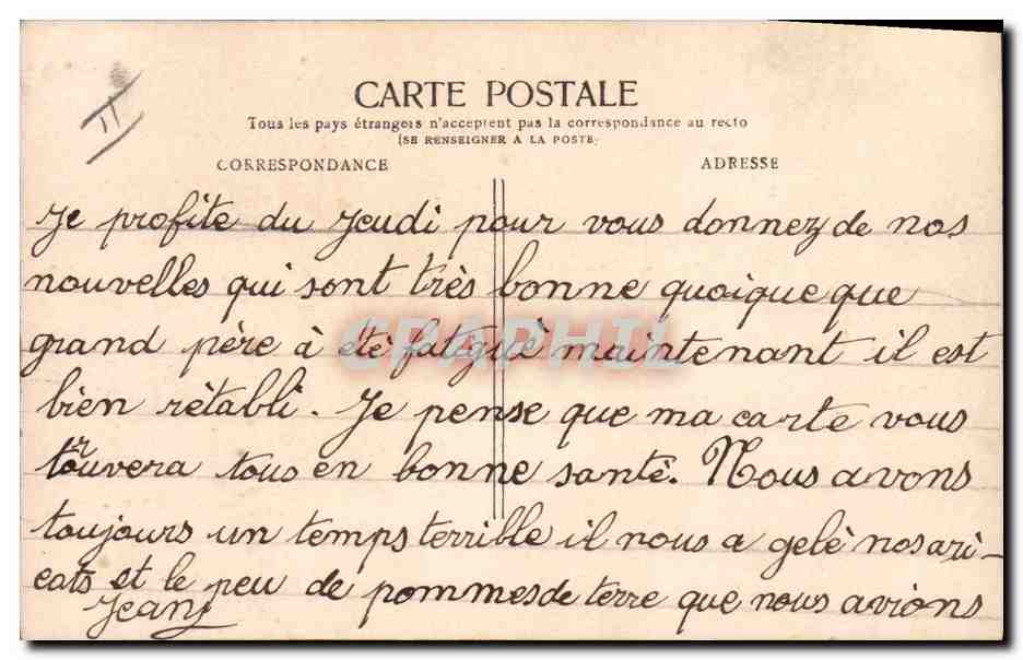 CPA Femme Bijou Margyl — Verso