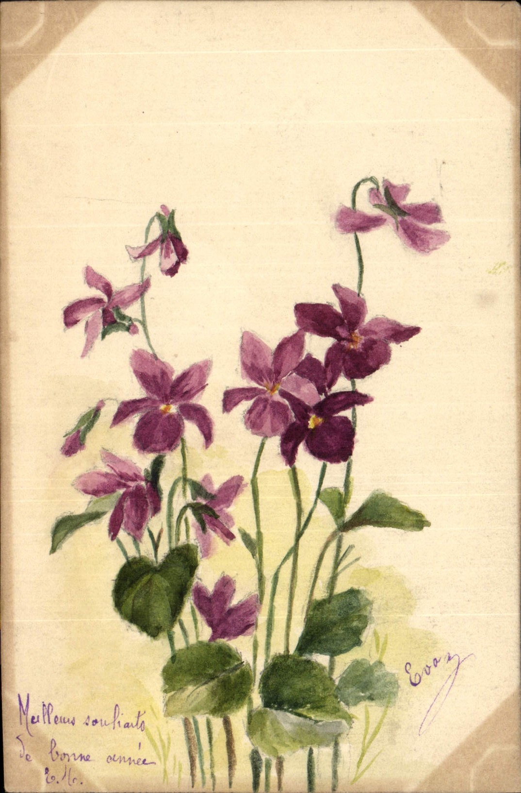 Violes — carte de vœux — Evreux