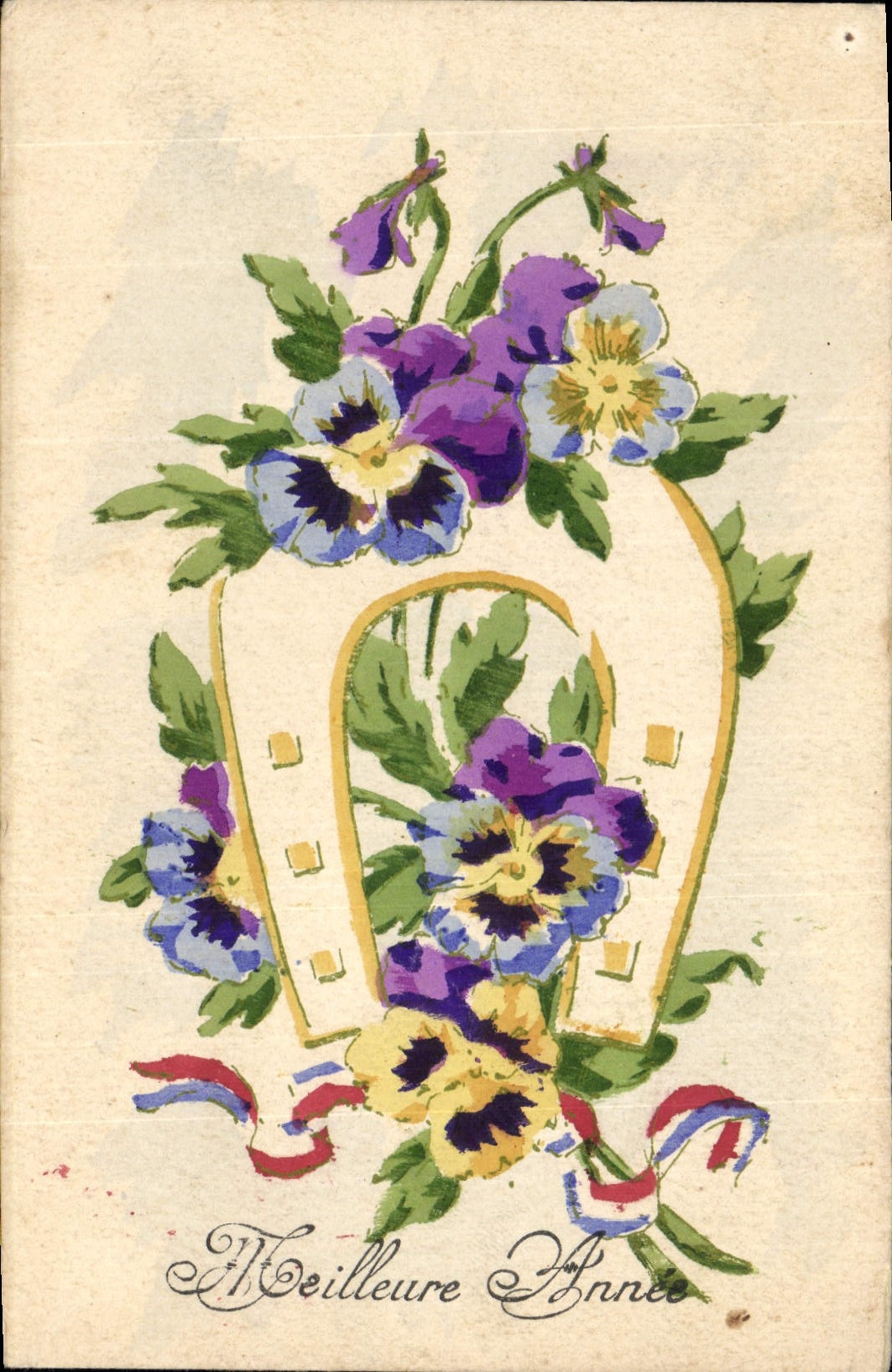 Fleurs dans un sabot — Meilleure Année — Déposé GUYLO, Paris