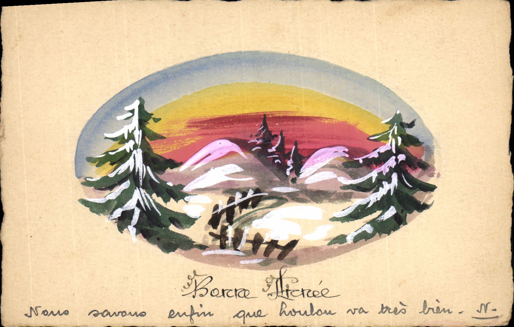 Bercre Lictrée — paysage hivernal — N.-