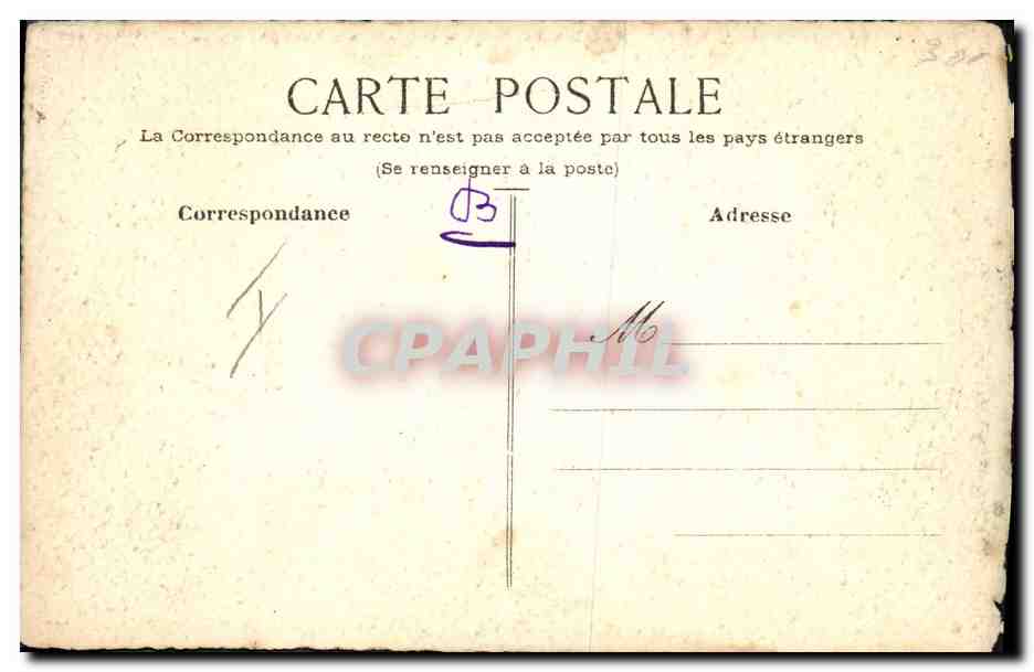 Paysage avec sentier et silhouette — éditeur non visible — Verso