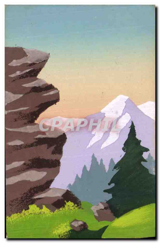 Paysage de montagne — illustration stylisée — Nr. 6