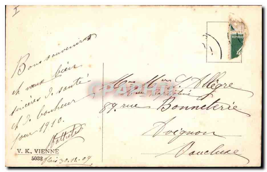 CPA Fantaisie Bonne annee  — Rückseite