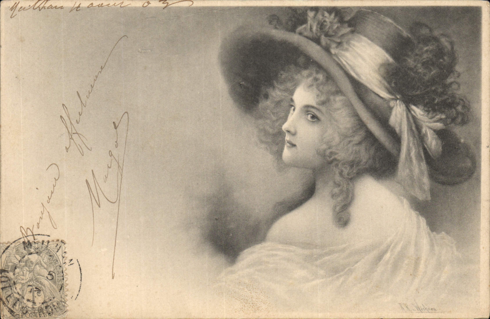 Portrait de femme — gravure — M. M. Vienne, n° 3