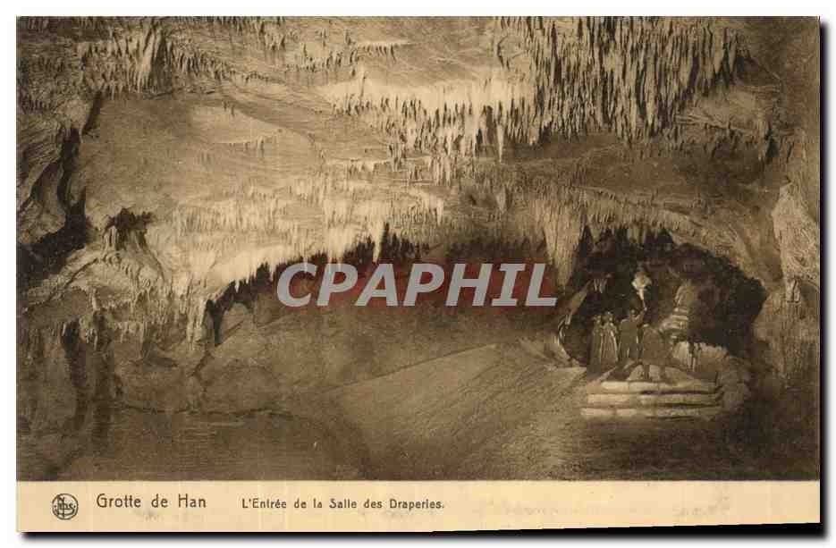 Grotta di Han — L'Entrata della Sala delle Drappeggi — S. A. delle Grotte di Han, fotografia, Bruxelles