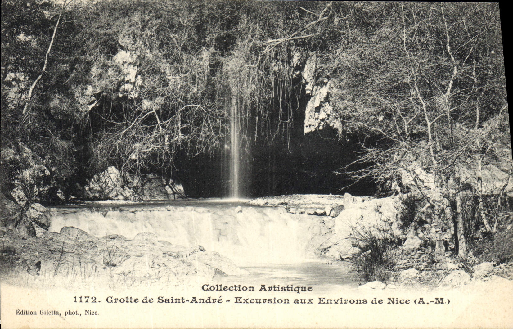Grotte de Saint-André — Excursion aux Environs de Nice (A.-M.) — Édition Giletta, phot., Nice, n° 1172