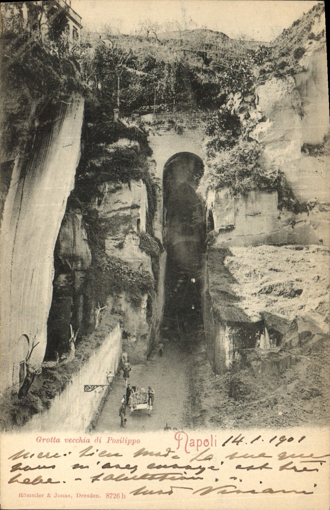 CPA Grotte Grottes Napoli Grotta vecchio di Posilippo 