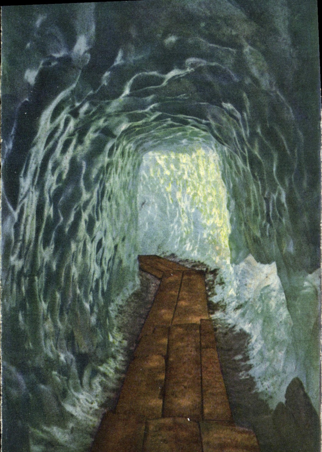 Grotte de l'iceberg — Rhône glacier — Photo-Edition O. Süssli-Jenny, Thalwil-Zürich