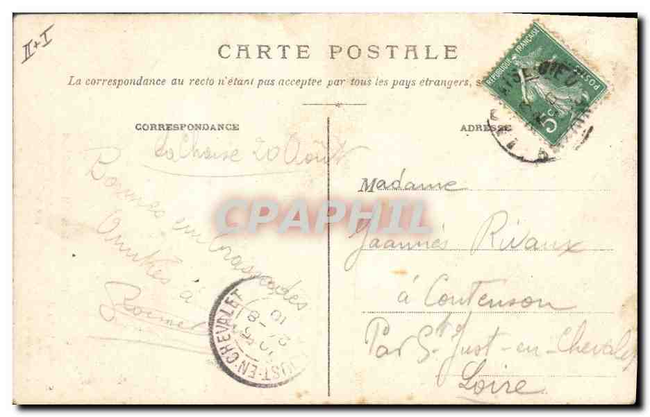 CPA Orgue L'abbaye de la Chaise Dieu — Rückseite