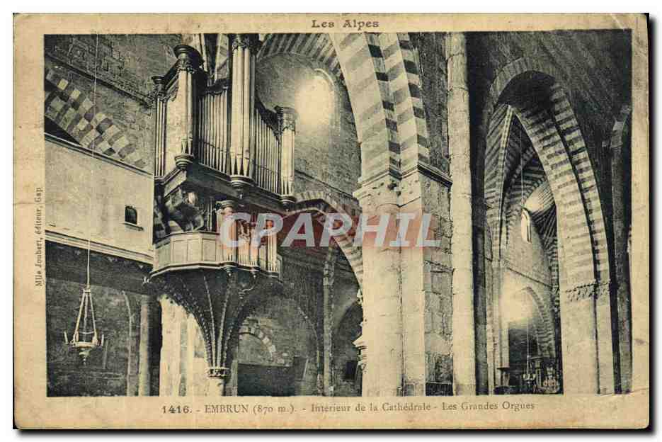 CPA Orgue Embrun Interieur de la cathedrale Les grands orgues