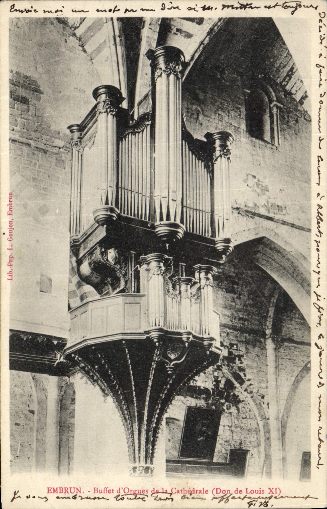 Embrun - Buffet d'Orgues de la Cathédrale (Don de Louis XI) — Lib. Pap. L. Goujon, Embrun, n° 16