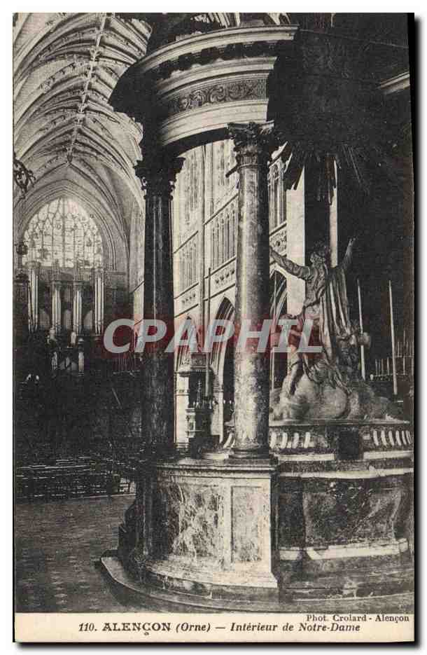 CPA Orgue Alencon Interieur de Notre Dame