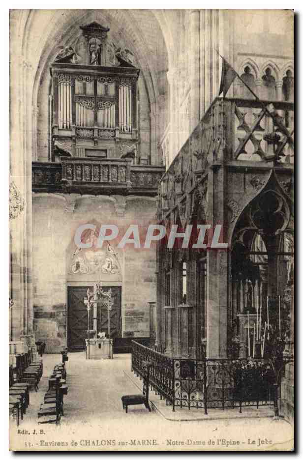 CPA Orgue Environs de Chalons sur Marne Notre Dame de l'EpineLe jube