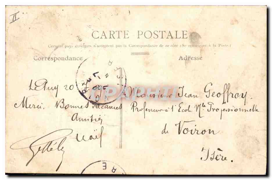 CPA Angers Le palais de justice  — Rückseite