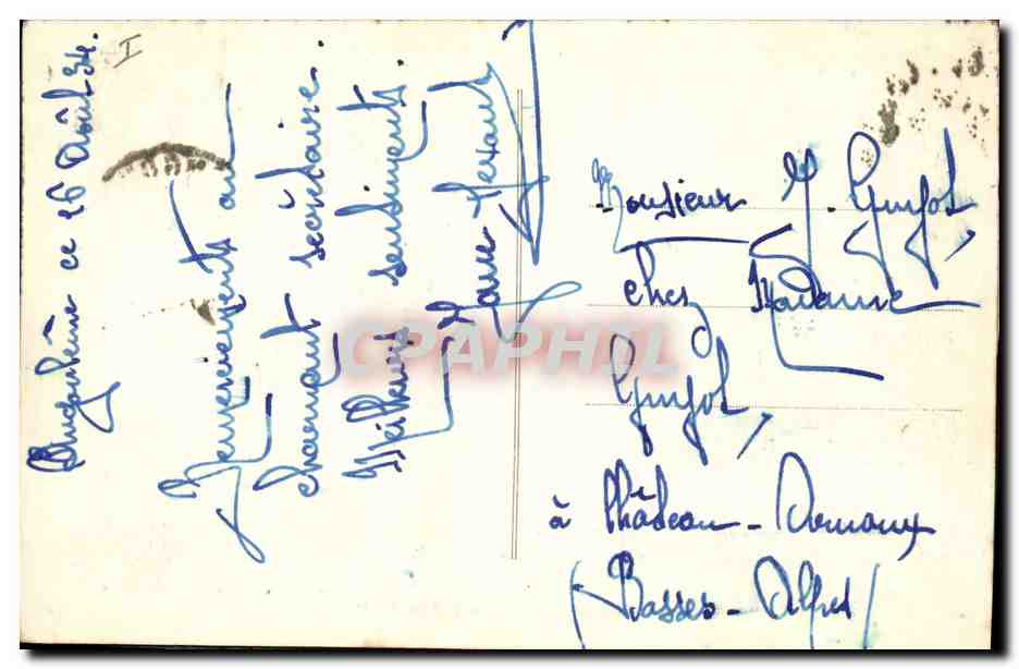 CPA Angouleme Le palais de justice  — Verso