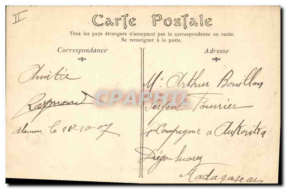 CPA Alencon Le Tribunal de Commerce et l'eglise Notre Dame  — Verso