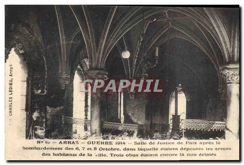 Arras — Salle de Justice de Paix après bombardement — Charles Ledieu, n° 16