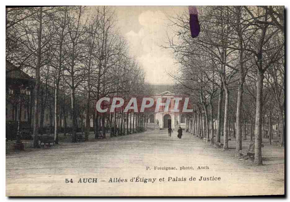 CPA Auch Allees d'Etigny et Palais de Justice 