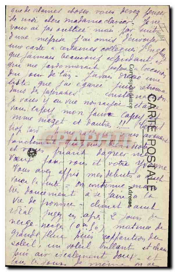 CPA Auch Allees d'Etigny et Palais de Justice  — Verso